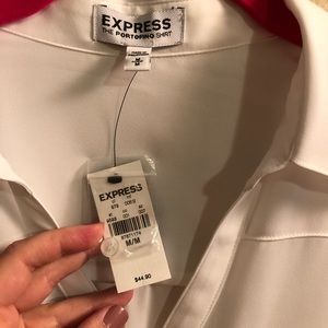 Express Tops - Express White Sleeveless Portofino Express Tops - Express White Sleeveless Portofino